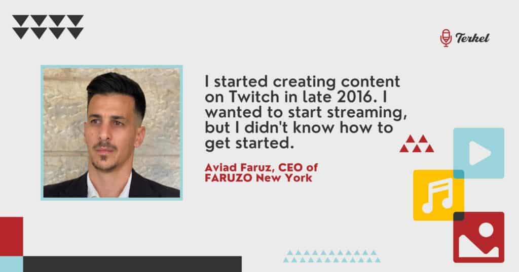 Aviad Faruz how do content creators get started