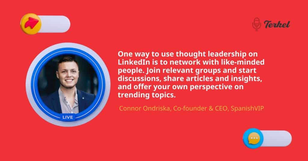 linkedin thought leadership connor ondriska