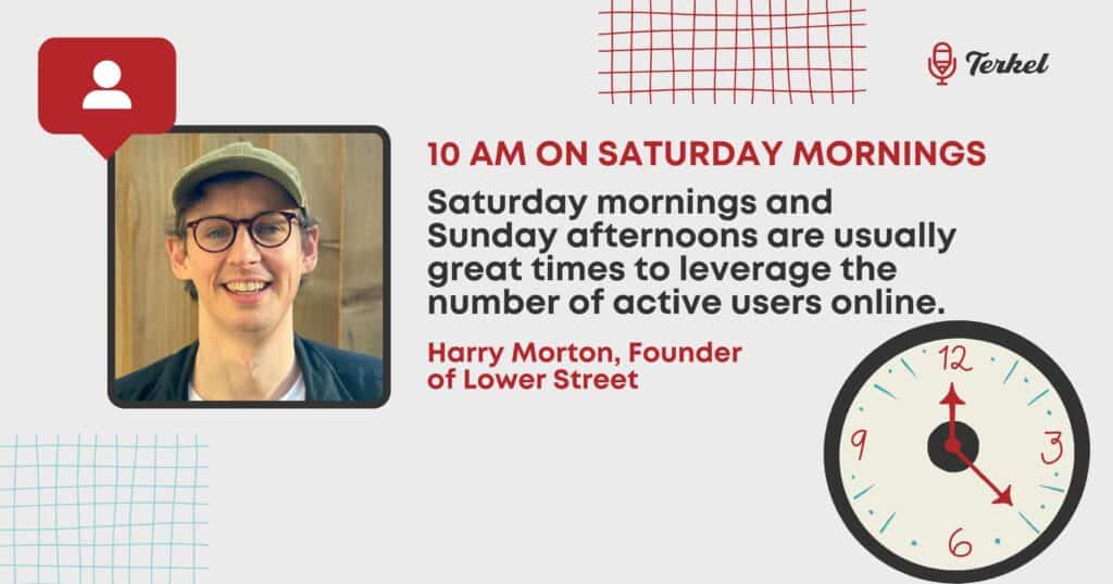 Harry Morton when is the best time to post on Insta