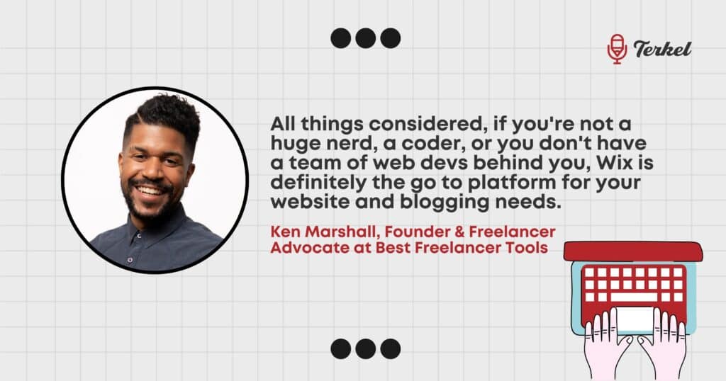 Ken Marshall wordpress vs wix blogging