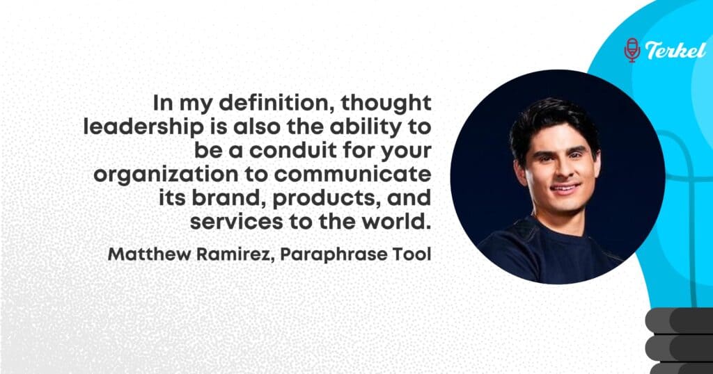 Matthew Ramirez, Terkel, Pull Quote