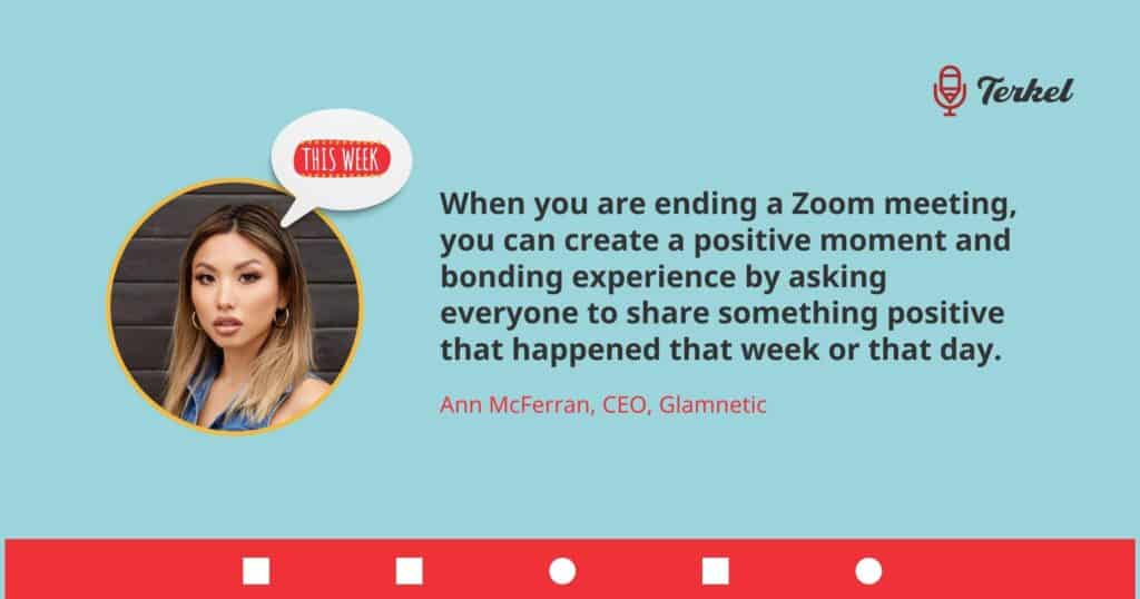 Ann McFerran how to end zoom meetings