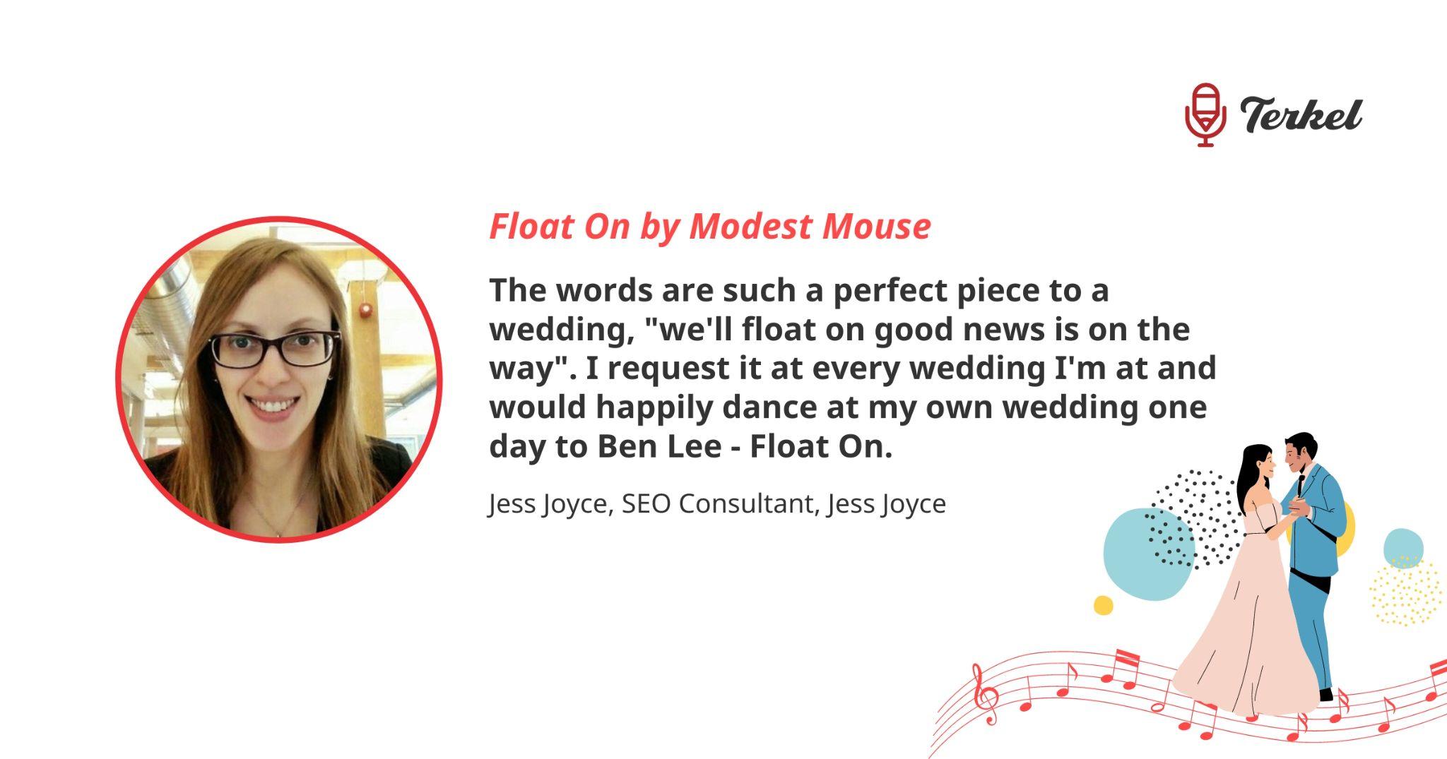 jess joyce first song wedding