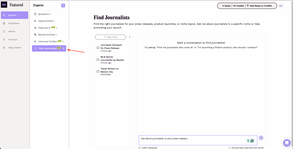 Find Journalists Featured.com