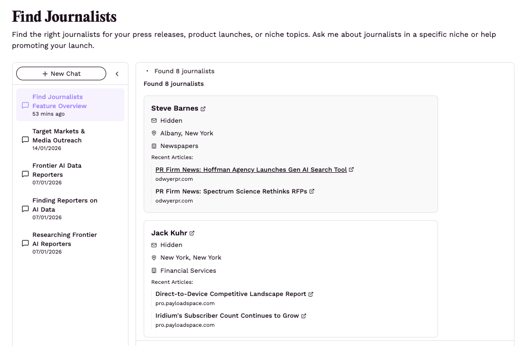 Find Journalists by Website URL