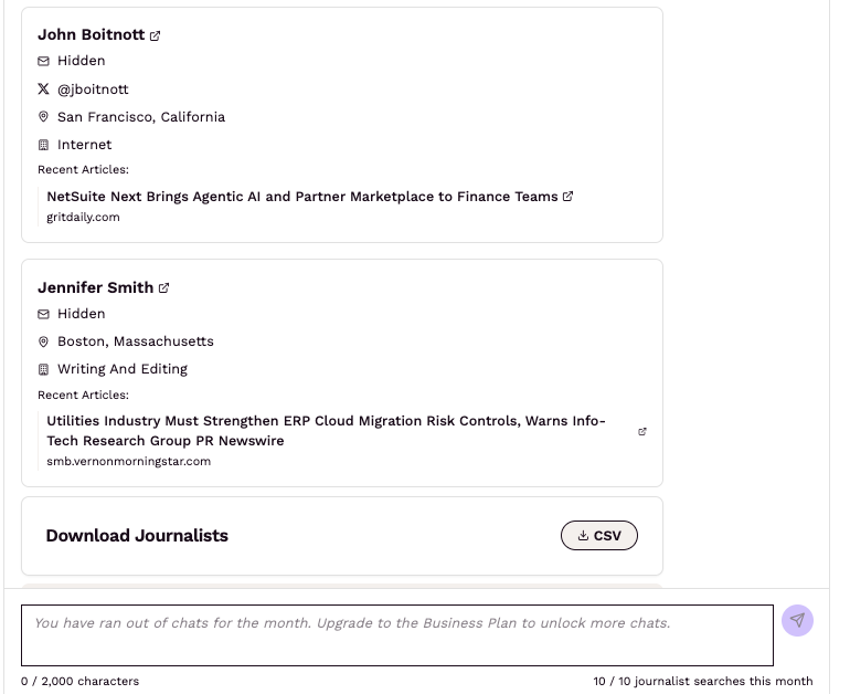 Find Journalists - build media lists