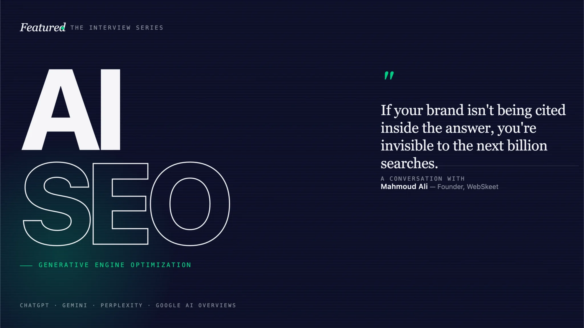 Interview with Mahmoud Ali, Founder & AI-SEO Specialist, WebSkeet